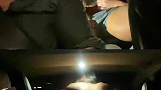 brazilian latina sneaks lover backseat thrill while driver stays ahead
