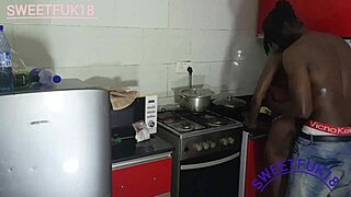 horny couple pounds kitchen fuck sweet pussy blasts ecstasy!