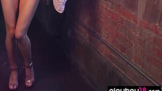 Smoking petite teen Morgan Hovanek strips naked in Playboy debut