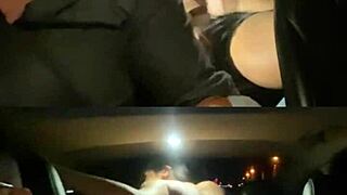 brazilian latina sneaks lover backseat thrill while driver stays ahead