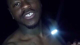 Intensely flashing my natural tits privately on warm night stalking my woman like a wolf