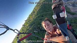 whoa sucked cock mid paraglide total surprise!