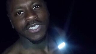 Intensely flashing my natural tits privately on warm night stalking my woman like a wolf