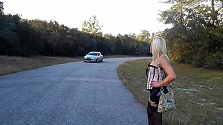 Smoking Housewife Escort Flashes Tits And Rides