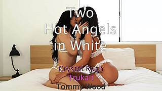 Crystal Rush and Tru Kait share huge cock in steamy threesome