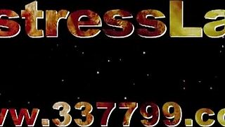 Japanese mistress Sara locks me in camel clutch wrestling hold oops