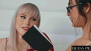 Two horny Italian shemales Khloe Kay and Lianna Lawson fuck each other senseless with monster cocks