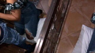 hot girlfriend cheats sucking dick deep till cum floods her mouth