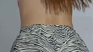 she fingers herself while twerking ass on video call