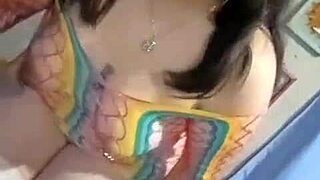 Chubby latina favorite teases her curvy homemade body