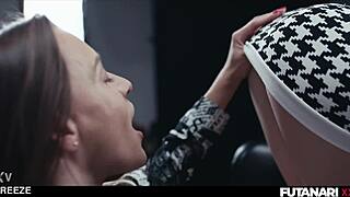 Huge tits brunette futa freezes time for blonde hardcore fuck
