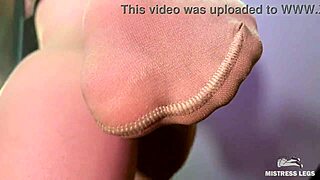 Goddess Forces POV Nylon Sole Worship and Toe Sucking Below Her