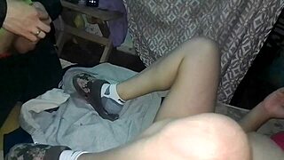 amateur latina couple kicks off bent over doggystyle then flows into missionary webcam fun