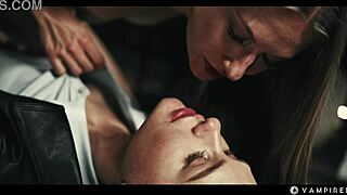 lesbian vampire facesits cute officer into lezdom slave submission with squirting toys