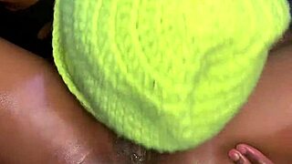 dominant slut smothers face in oiled pussy for licking pleasure