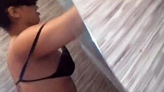 Neighbor catches brunette masturbating with toys then surprises her intimately