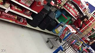 check out this candid babe shopping unaware on cam