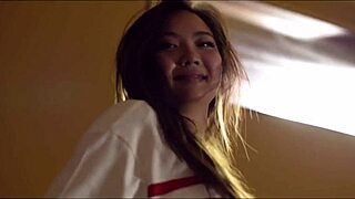 Asian Teen Grinds Fiercely Against Blonde Deutsche