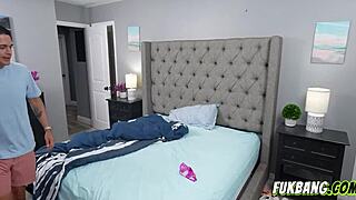 seductive woman catches him sniffing her panties on hidden cam