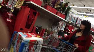 check out this candid babe shopping unaware on cam