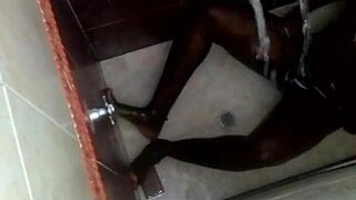 heart races spying bathroom shower toilet scene