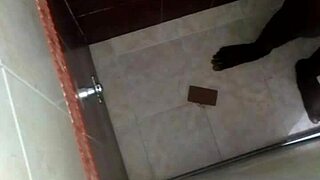 heart races spying bathroom shower toilet scene