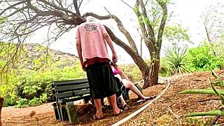 fuck yes, gulping cock deep in the botanical garden outdoors!