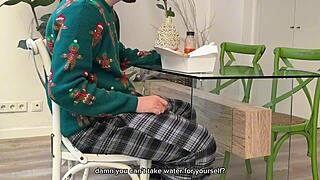 Seduced Cute Babe in Doggystyle Tee for Missionary Creampie