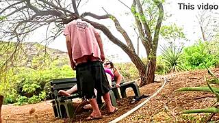 fuck yes, gulping cock deep in the botanical garden outdoors!