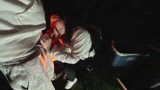 shh babe, bend over for sneaky doggystyle with monster cock at the campsite?