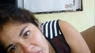 Latina Gives Epic Wet Blowjob Extracts Cum with Cucumber Deepthroat!