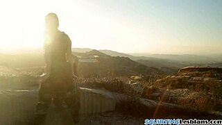 Busty lesbian slowly fingered to sensual squirt