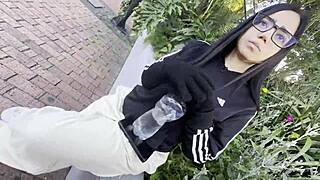 i met estefani the cute colombian neighbor slut licking ass and balls pov