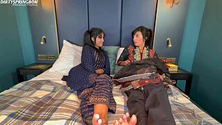 yo, these two bored muslim babes crave some hot lesbian action away from husbands