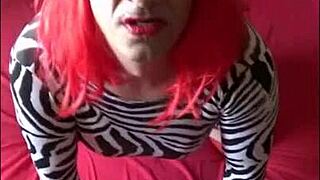 Crossdressing sissy begs real cock pounding ass cum throat video
