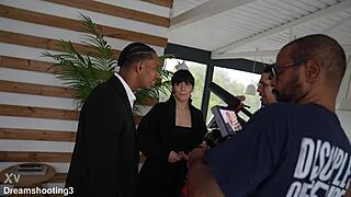 silvia soprano takes two cocks bts at beach house doggystyle creampie