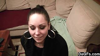 Come suck my dick balls deep handjob cum swallow before she returns!