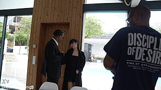 silvia soprano takes two cocks bts at beach house doggystyle creampie