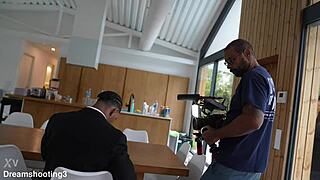 silvia soprano takes two cocks bts at beach house doggystyle creampie