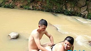 Latina Milf Bent Over Beach for Big Cock Public Doggystyle Cumshot
