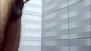 Huge cock solo masturbation in shower waiting for hot neighbor!