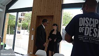 silvia soprano takes two cocks bts at beach house doggystyle creampie