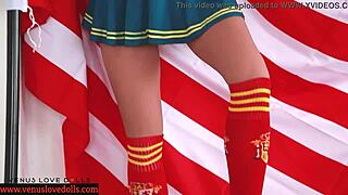 american beauty silicone fuck doll with fake tits gets intense pounding