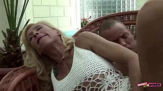 Blonde Granny Begs For Intense Cowgirl And Cumshot Action!