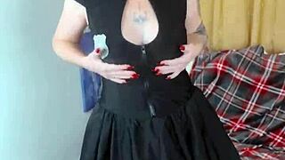 milf cop in heels arrests guy for femdom strapon pussy punishment