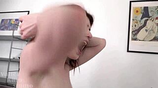 double penetration wrecks hot pearl's ass hard with sweet anal orgasm double cum