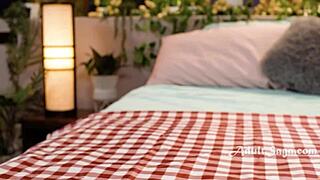 Victoria Voxxx and Lilly Bell savor indoor picnic temptations