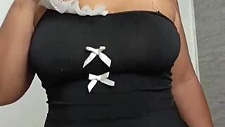 BIG SALIVA SHOW AND DEEPTHROAT ON BLACK DILDO