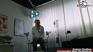 skinny german milf patient fucked deep by doctor in hospital exam room