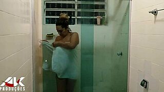 Skinny milf with big tits caught spying from closet gets rough pussy pound